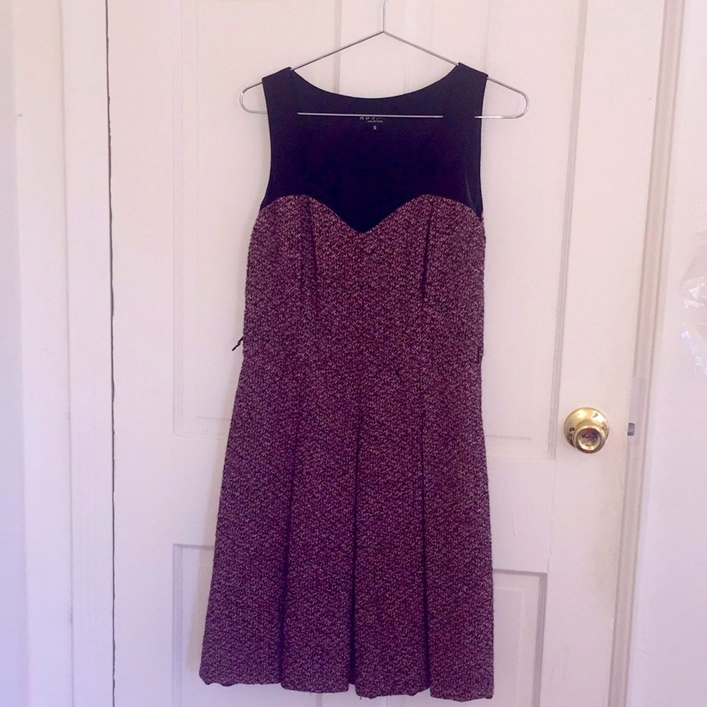 Tweed pleated dress